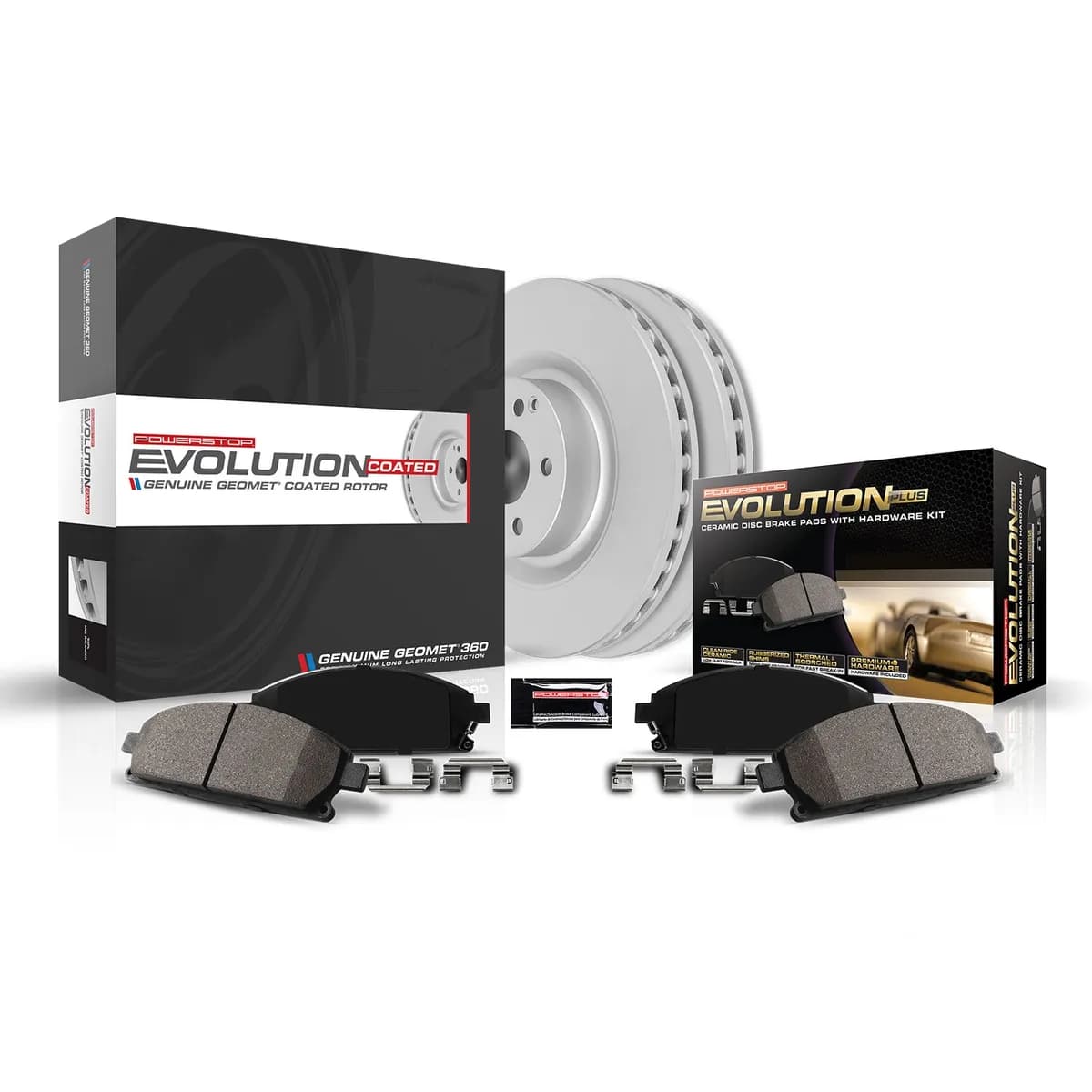 Z17 Geomet Coated Rotor Kit: Genuine Geomet Fully Coated Rotors; Ceramic Pads W/Hardware