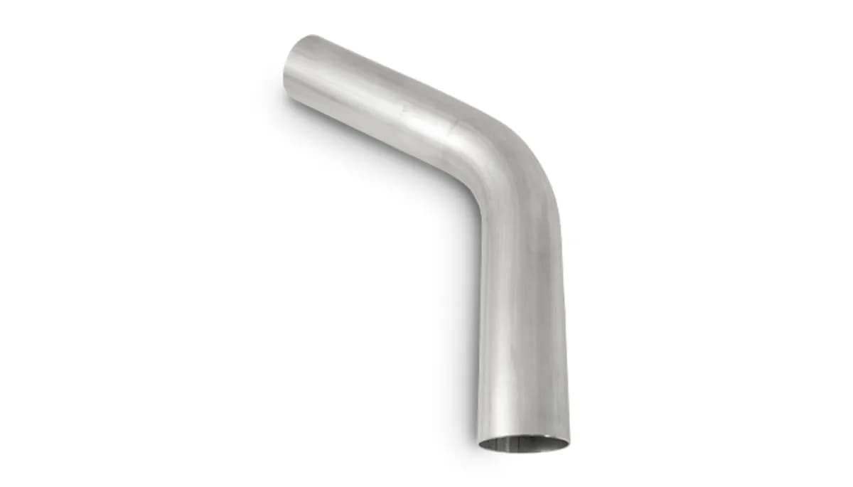 60 Degree Stainless Steel Bend; 2.75 in. Tube OD; 4.125 in. Centerline Radius; 6 in. Leg Length From Tangent;