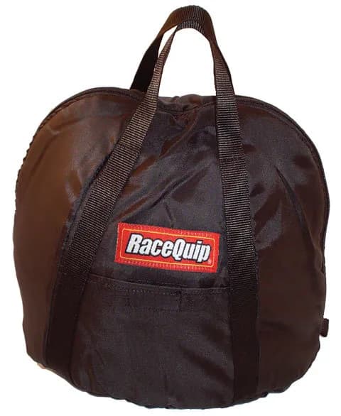 Heavy Duty Oversize Fleece Lined Zippered Helmet Bag; Black