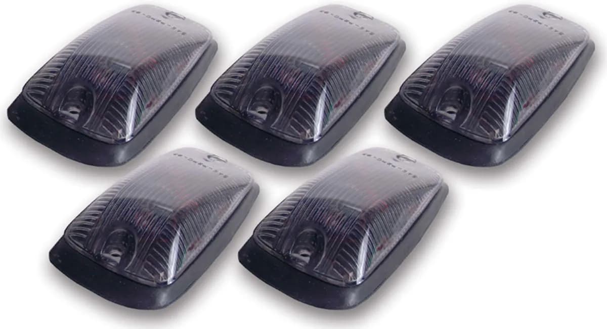7300 gm Style Hifive Smoke/Amber Cab Roof Light 5 Piece Kit