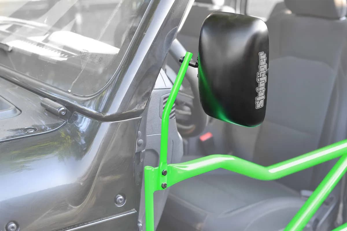 Doors 2018 to Present Mirror Legs to Fit Tube Doors Neon Green