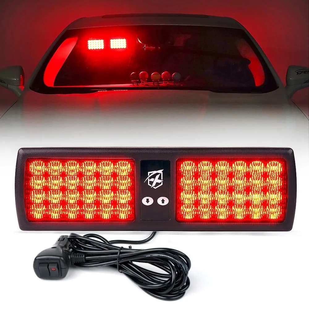 Xprite LED Windshield Visor Strobe Lights – Emergency Warning Light Bar | Decoy Series