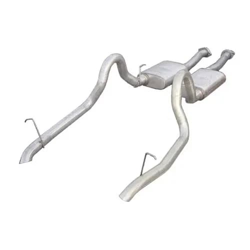 Cat Back Exhaust System 87-93 Mustang GT Split Rear Dual Exit 2.5 in Intermediate And Tail Pipe Hardware/Violator Muffler/Turndown Tails Incl w/o Tip Pypes Exhaust