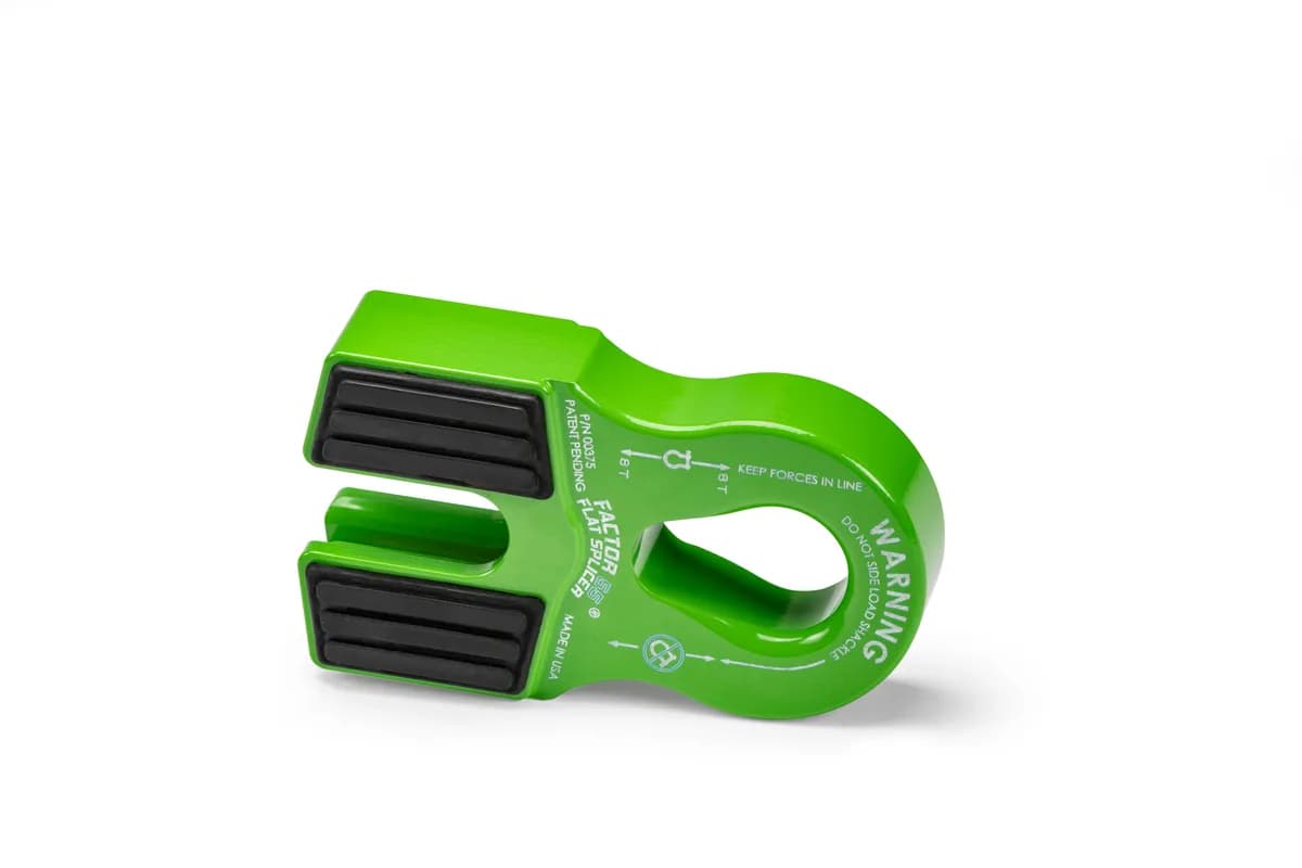 Factor 55 00375-08 Flat Splicer 3/8-1/2 Synthetic Rope Splice-On Shackle Mount -- Green