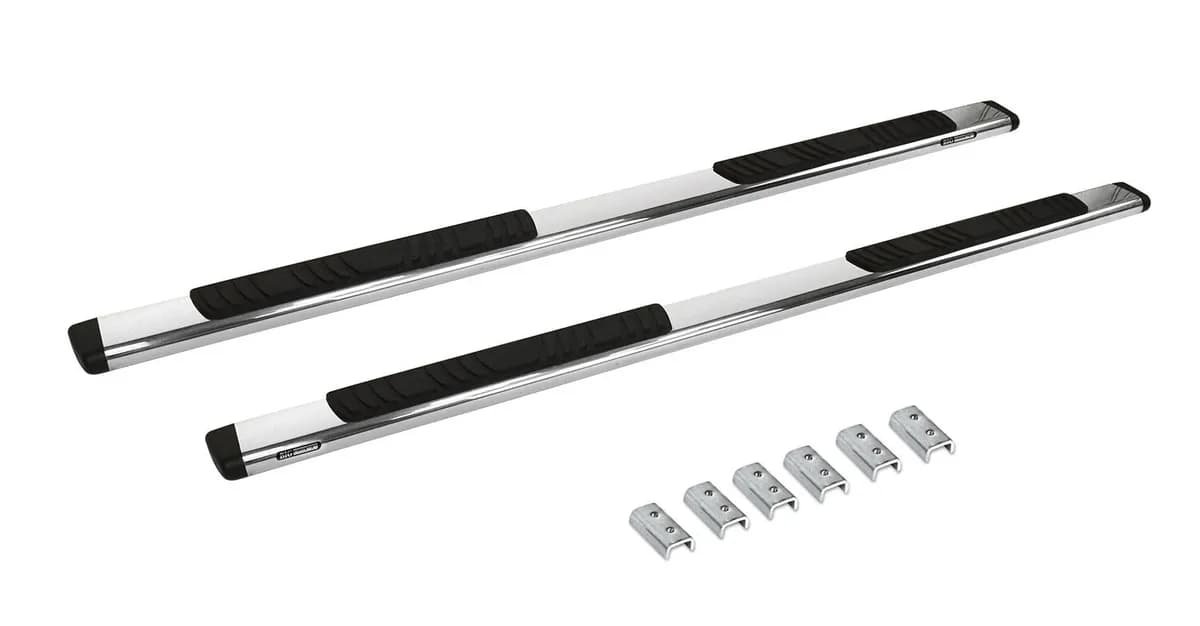 Go Rhino 685409980PS - 5 OE Xtreme Low Profile SideSteps With Mounting Bracket Kit - Polished Stainless Steel