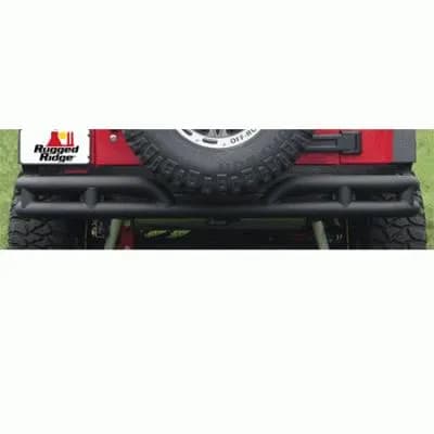 Rugged Ridge Rear Tube Bumper Textured Black - JK