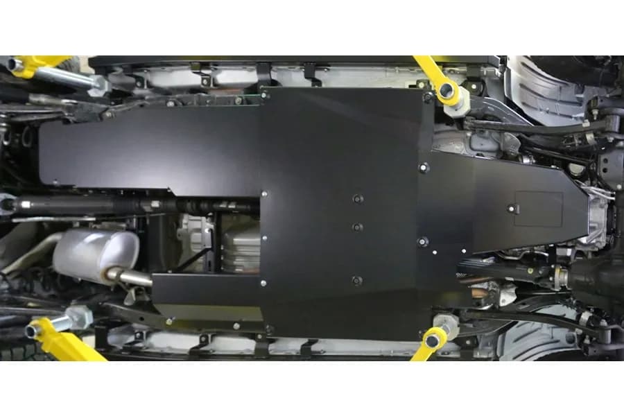 Rock Hard 4x4 Aluminum Complete Bellypan Skid Plate System w/ Dual Crossmembers - JT 3.6L
