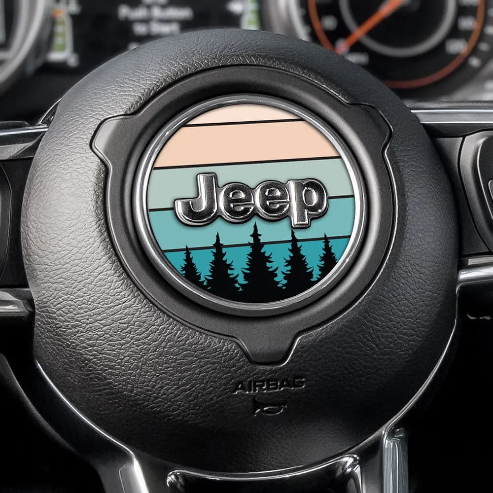 Evening Trees Steering Wheel Decal
