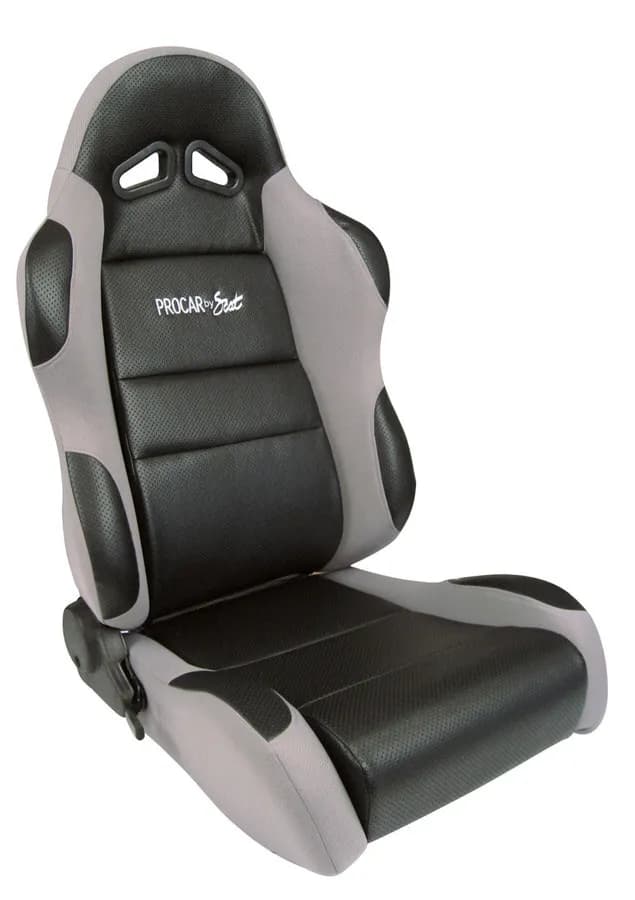 Sportsman Black Vinyl Inside Grey Velour Wings & Side Bolsters