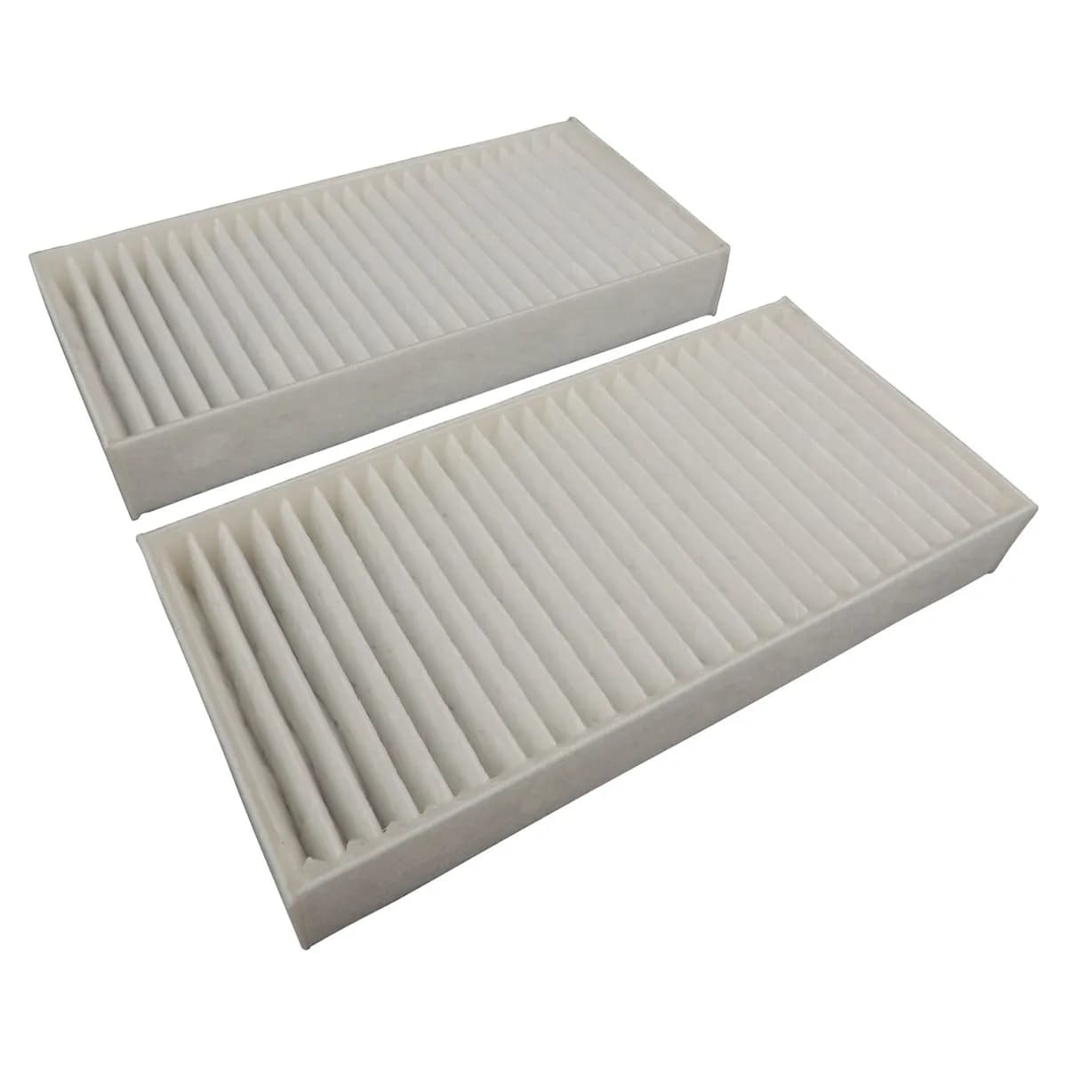 Cabin Air Filter Kit; Includes 2 Cabin Air Filters; Paper; White;