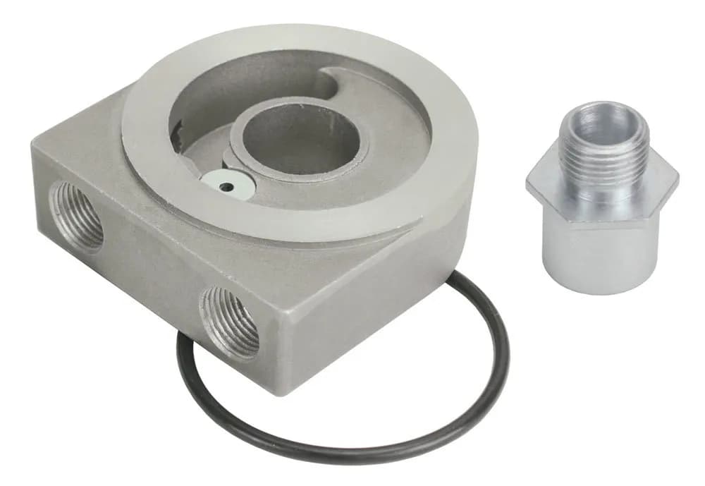 Derale 25770 Low Profile Pressure relief Sandwich Adapter w/ 3/8 NPT Ports & 3/4-16 Thread