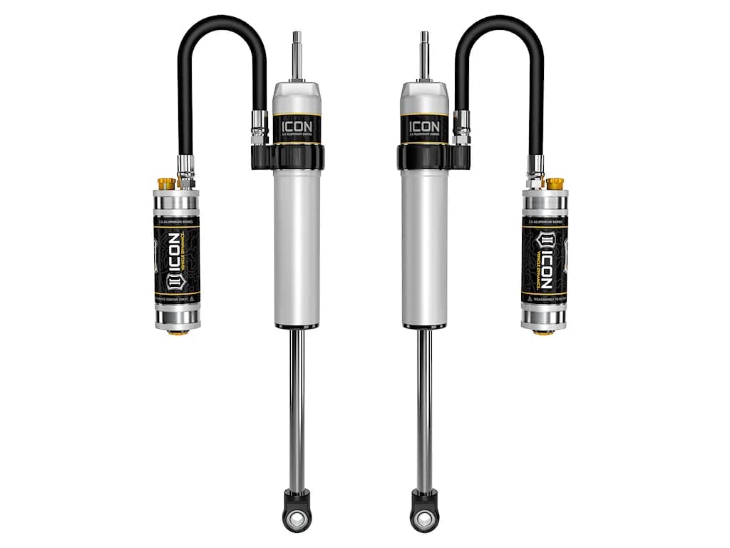 ICON 2005-2023 Toyota Tacoma, 0-1.5” Lift, Rear, V.S. 2.5 Aluminum Series Shock Absorbers, Remote Reservoir w/ CDCV, Pair