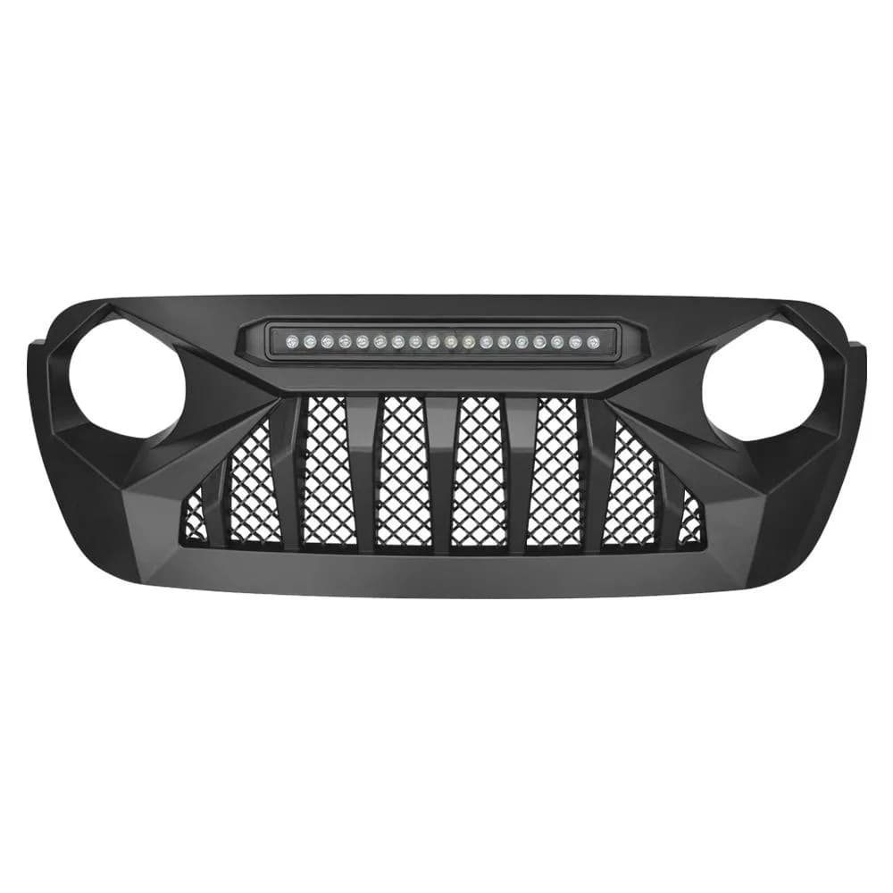 Demon Grille W/ LED Off-Road Lights For 18+ Wrangler JL & Gladiator JT W/O TrailCam