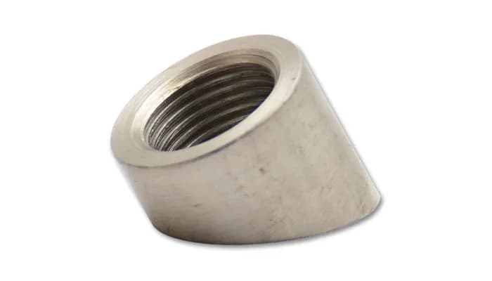 Vibrant Performance - 11193 - Oxygen Sensor Weld Bung; 30 Degree Angled; M18x1.5 Female Thread; 100 bungs/box