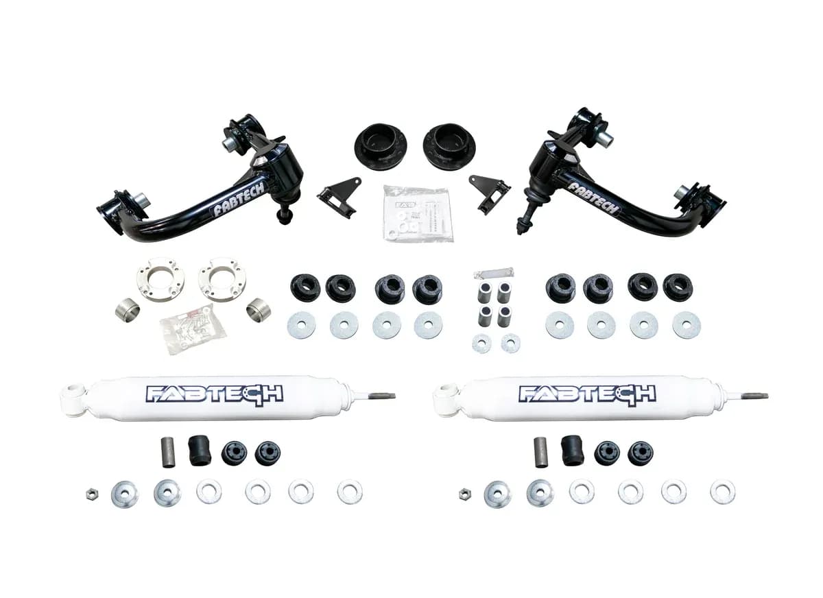 Ball Joint UCA Lift System w/Shocks; 3 in. Lift; UCA Kit w/Ball Joint; Shock Spacers; Rear Coil Spacer; Performance Shocks;