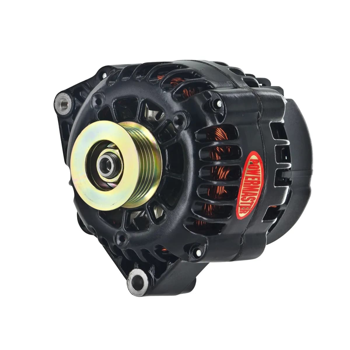 Alternator; GM CS130D; 165 Amp; 6 Groove Pulley; Left Offset Mount; 1 Wire/OE Hookup; Black Finish;