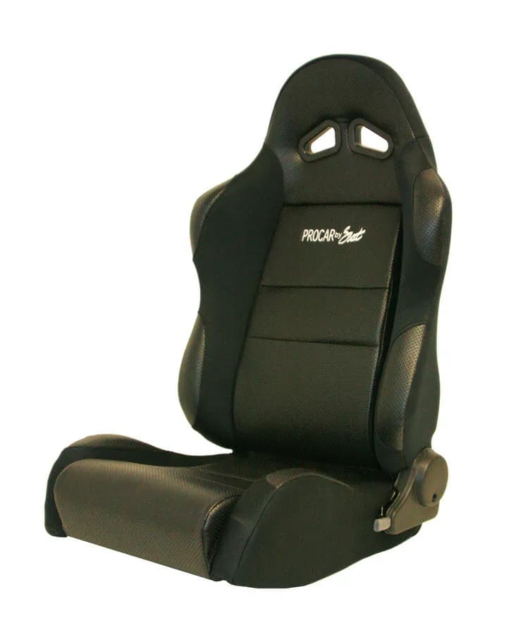 Sportsman Black Vinyl Inside Black Velour Wings & Side Bolsters