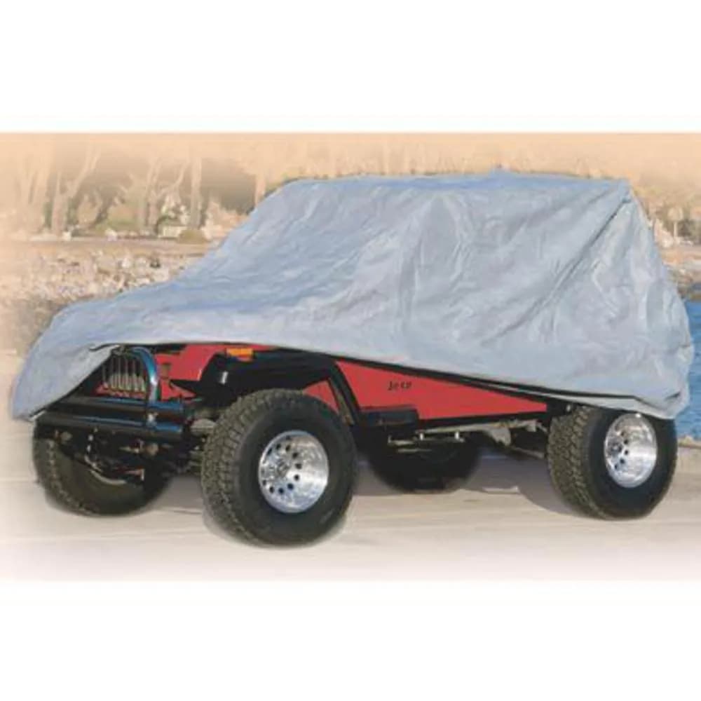 7683 Cj5/Cj7; 8706 Wrangler Yj/Tj/Lj Full Climate Jeep Cover W/Storage Bag; Gray
