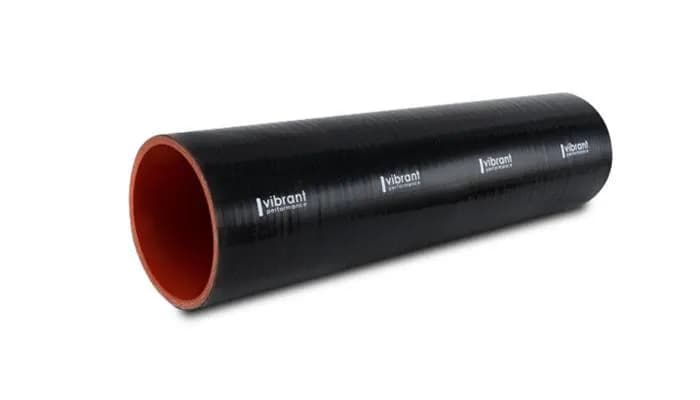 Straight Hose Coupler; 2.5 in. ID; 12 in. Length; 50 PSI Maximum Operating Pressure; 0.2 in. Wall Thickness; Black;