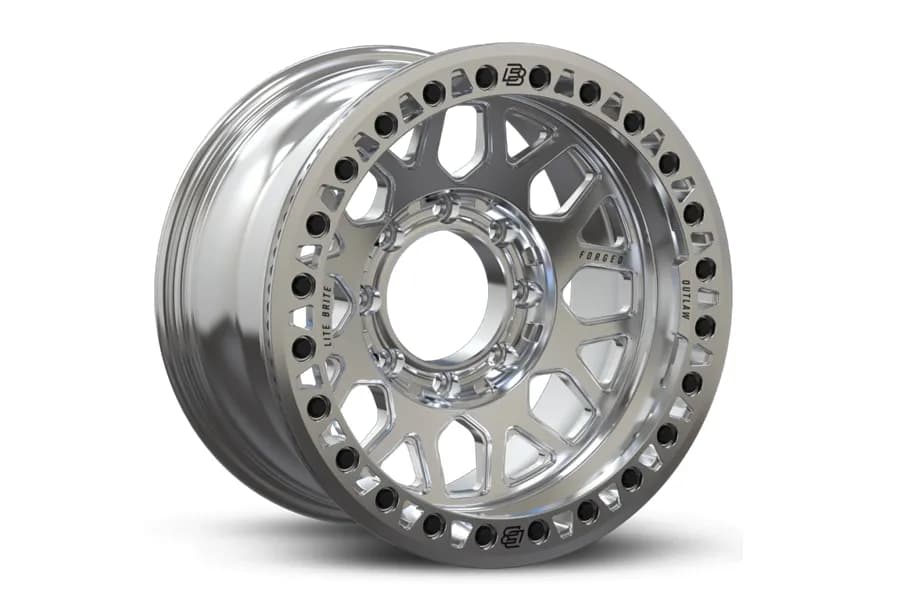 Baja Built Lite Brite OUTLAW Forged Beadlock Wheel, 17x9 8x6.5 -20mm - Machined
