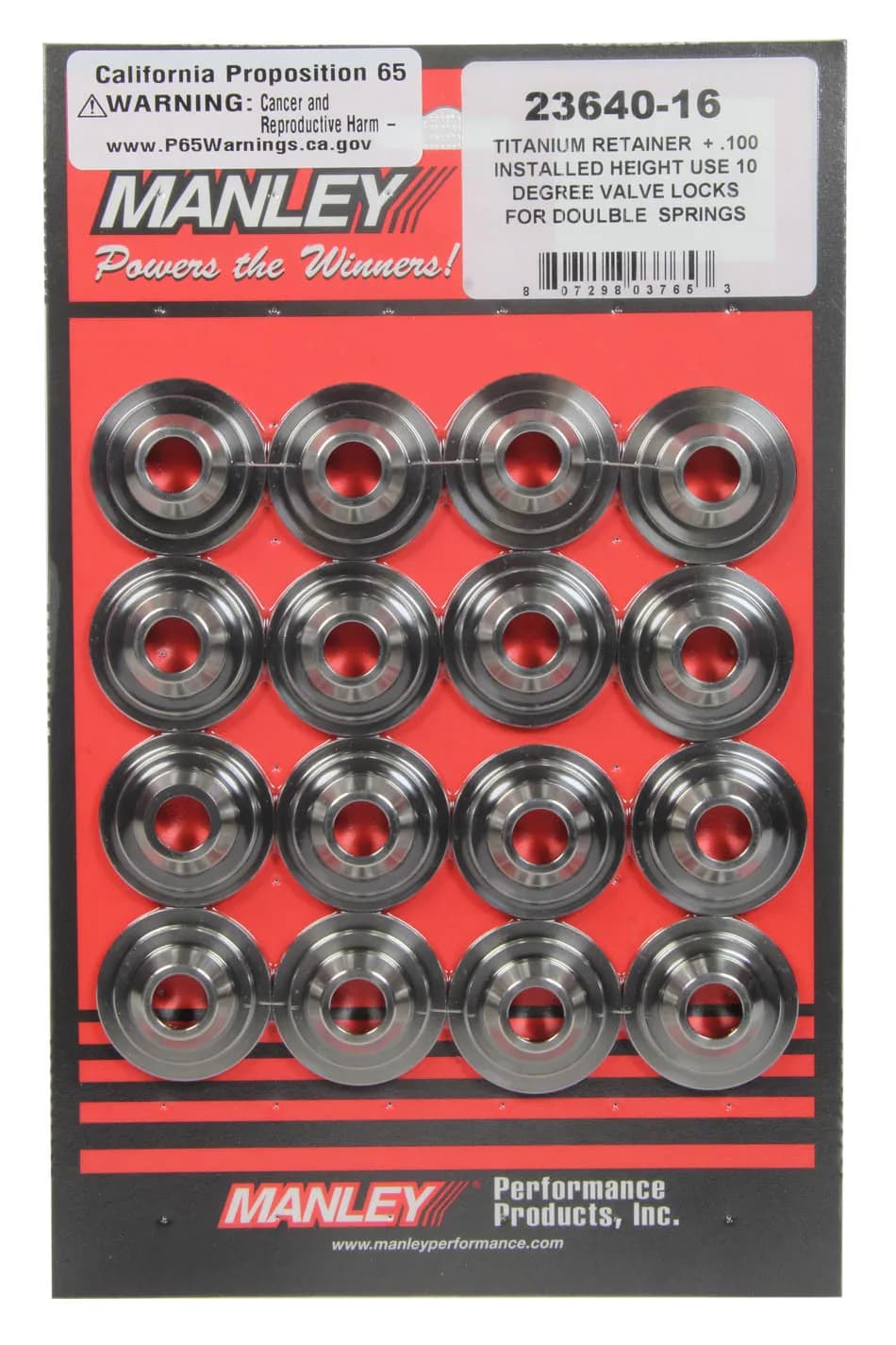 Manley 23640-16 Manley Spring Retainer, Ret-Ti 10 Deg 1.625 Dbl