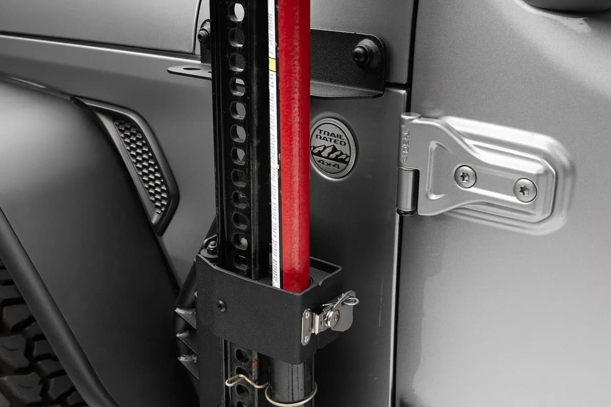 Go Rhino 701011T Exterior Hi-Lift Jack Mount with Clamp for Jeep Wrangler JL, JLU, Gladiator JT