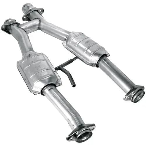 1979-1993 Mustang 5.0l 2.5 Short Mid H-Pipe Wconverters