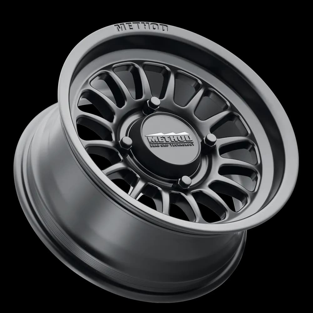 Aluminum Wheels 15x7 MR411 Bead Grip UTV Bolt Pattern 4 On 136 Offset 38 Lip Size 1.57 Matte Black MB Method