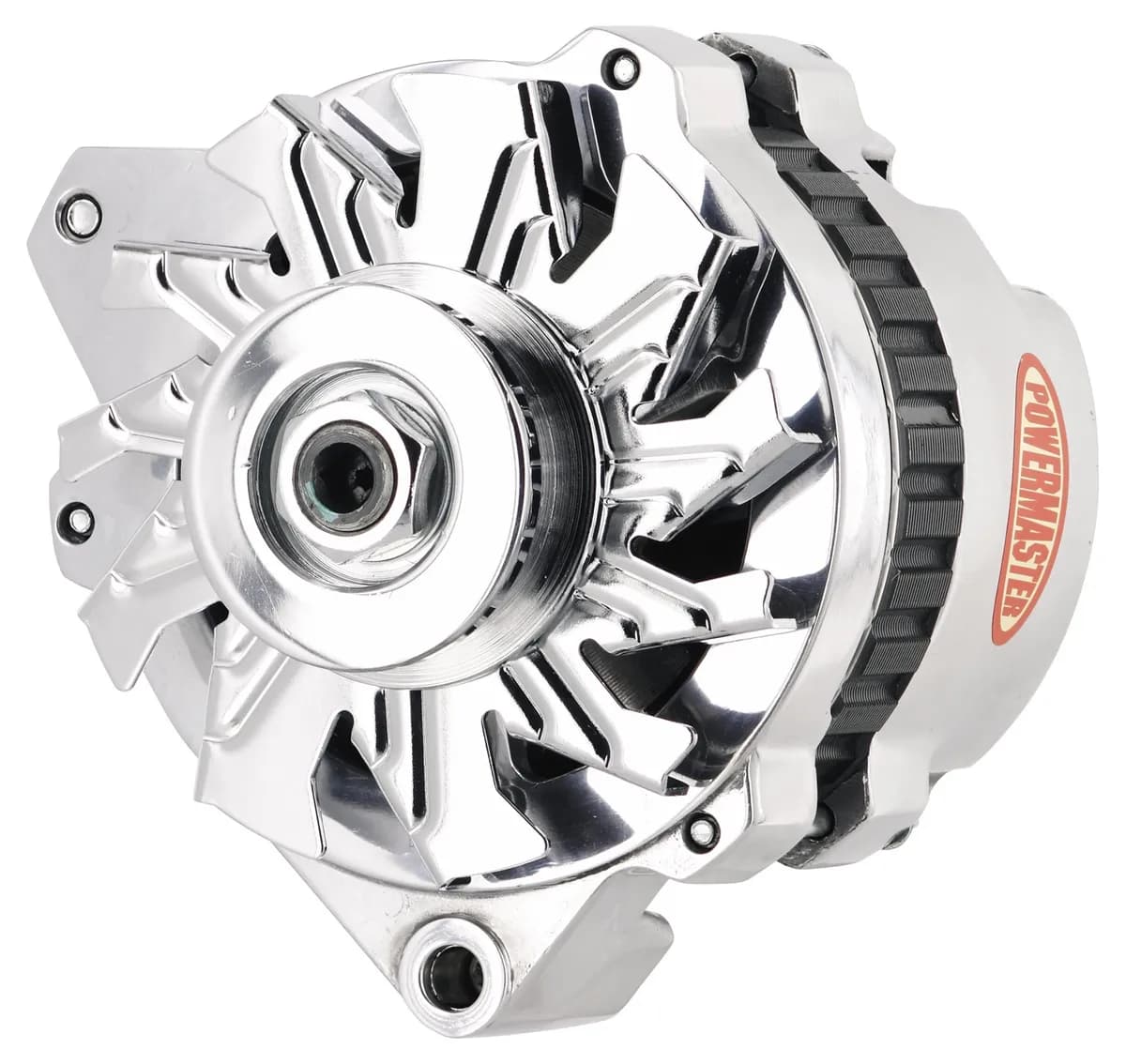 Alternator; CS130 Offset Left; Side Battery Post; 105 Amp; 85 Idle; 1 Groove V Type Pulley; Polished;
