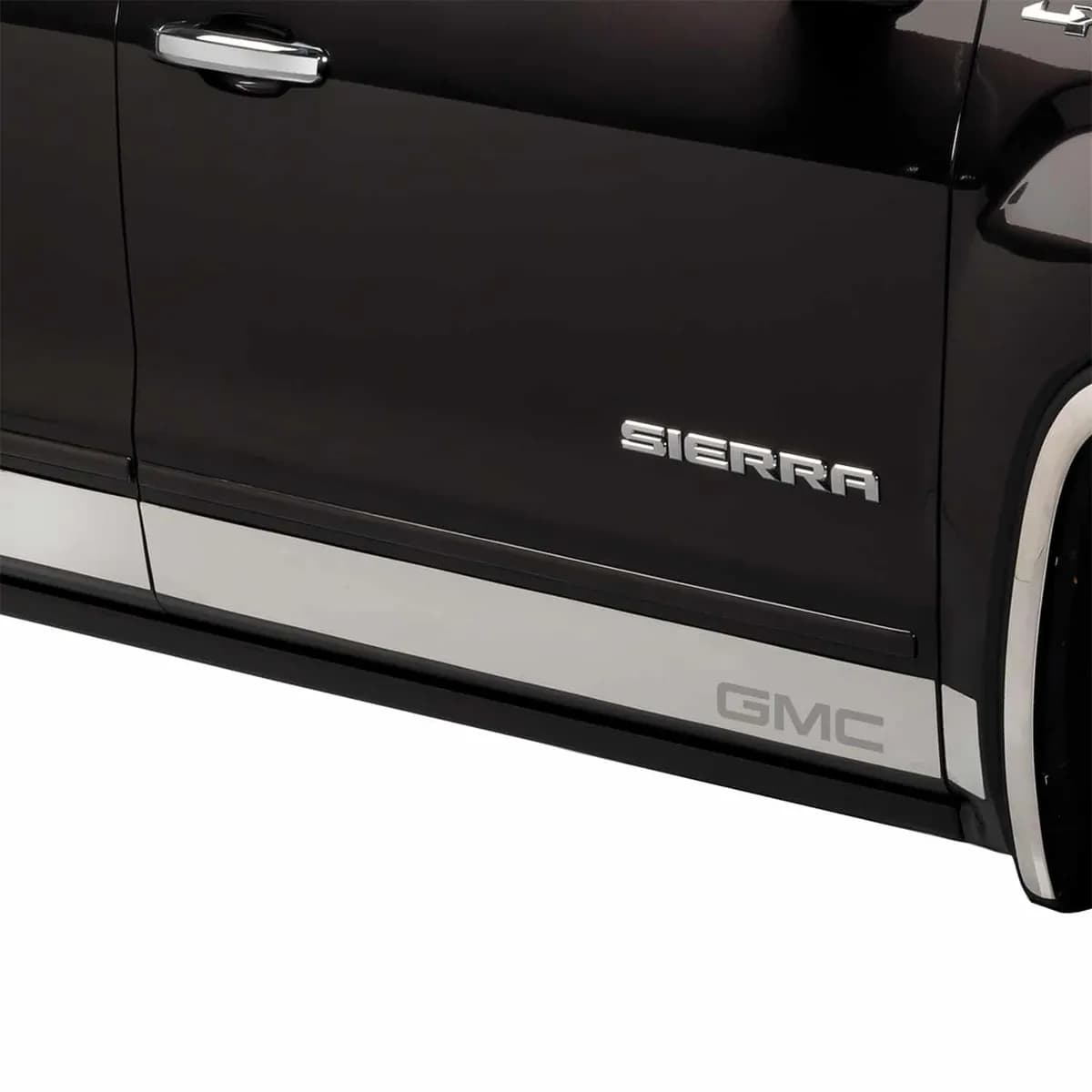 2019-2022 GMC Sierra LD - Regular Cab - 8ft Long Box Trim GM Stainless Steel Rocker Panels GM Official Licensed Product - Made in the USA