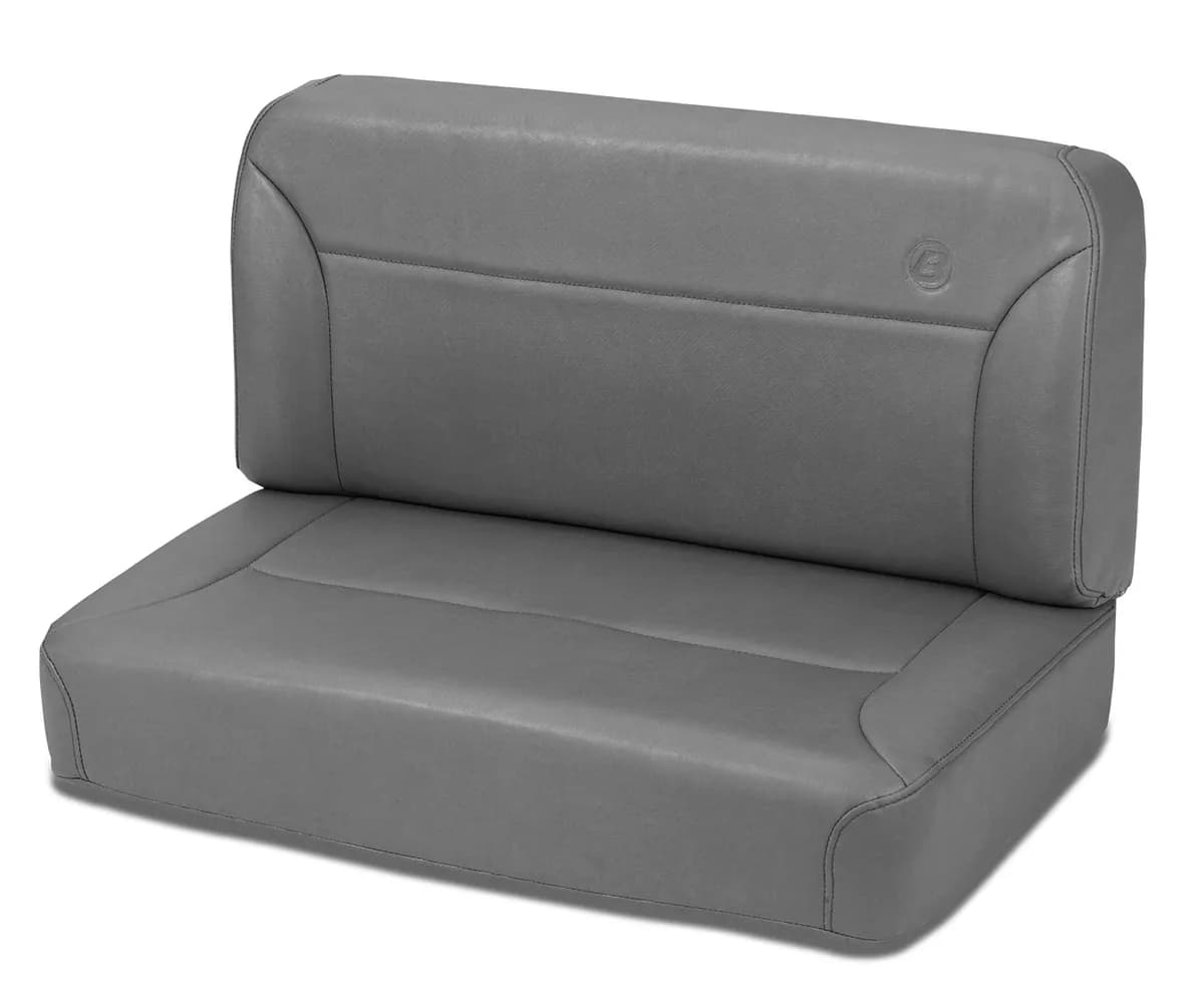 Charcoal/Gray Trailmax II Seats Trailmax II Fixed Bench Seat, Rear, all vinyl Jeep 55-95 CJ5 , CJ7 & Wrangler;