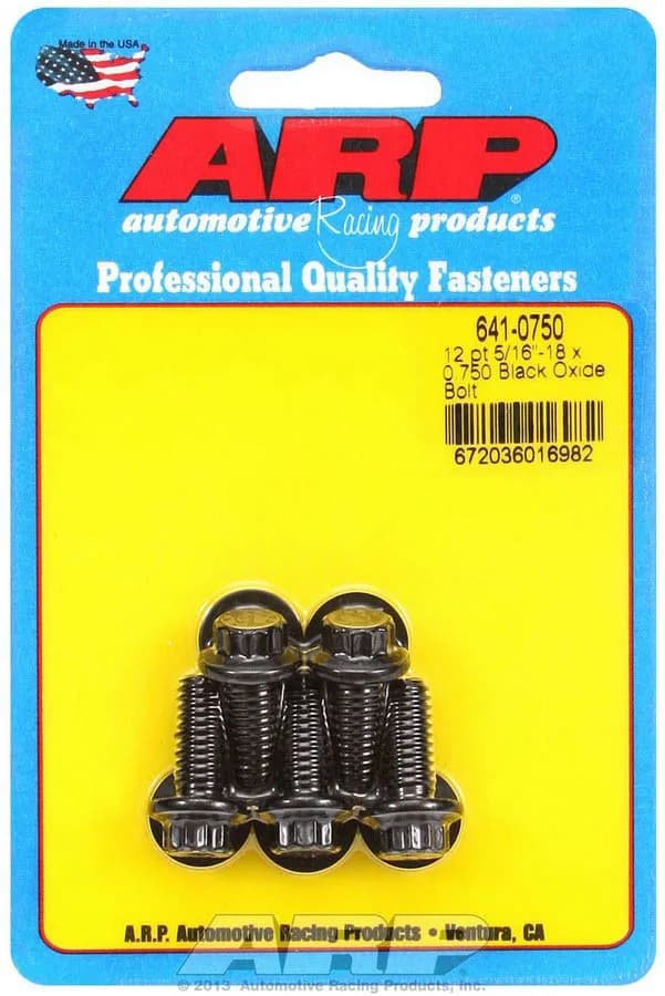 5/1618 x 0.750 12pt Black Oxide Bolts