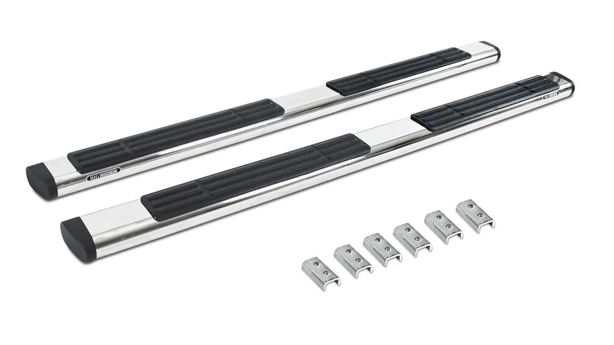 87in 6in Oval Sidebar Side Bar 5in And 6in o. e. Xtreme Oval Side Bars Pol. S/S (Need Brackets)