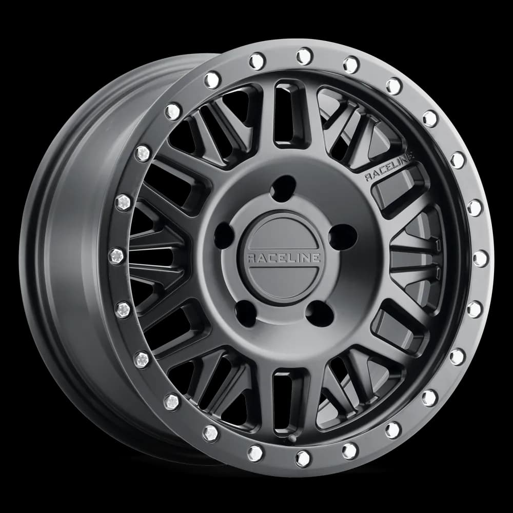Aluminum Wheels 17x9 Ryno 951B Satin Black -12 Offset 8 on 170 Bolt Pattern 130.8 Bore Raceline