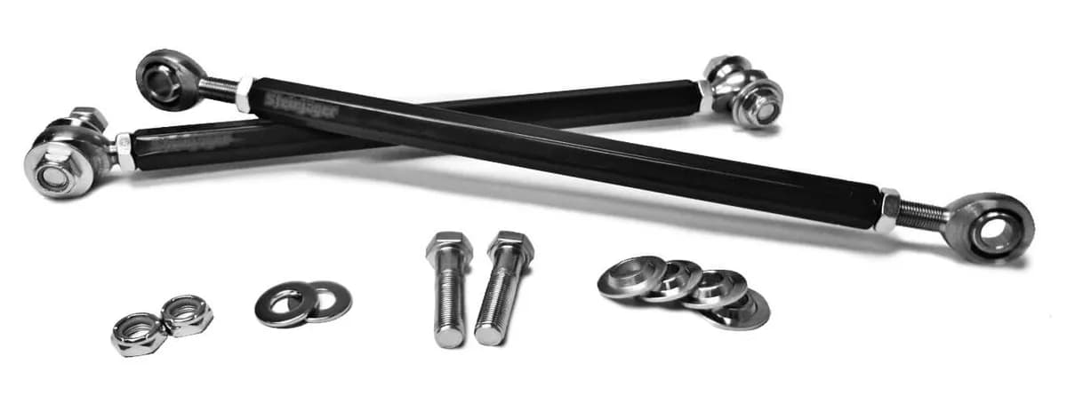 Steinjäger Without Drop Clevises Sway Bar End Links 1/2-20 25.00 Inches Long Steel Housing, PTFE Race Heims Powder Coated Steel Tubes