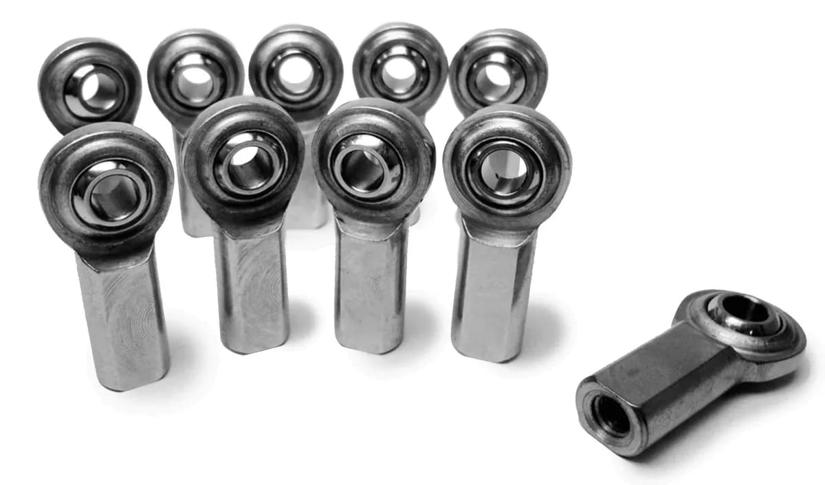 Inch Female Steel Housing, PTFE Race 7/16-20 RH 10 Pack