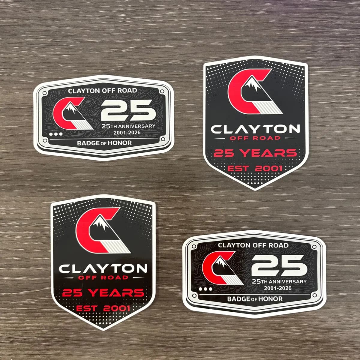 Clayton Off Road 25th Anniversary Limited Edition Sticker Bundle