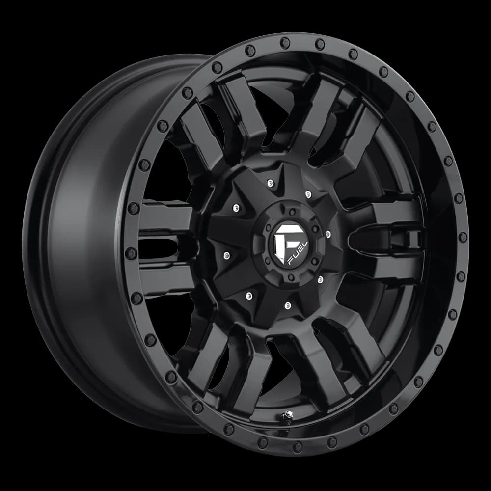 Fuel Wheels | Sledge | Matte Black Gloss Black Lip