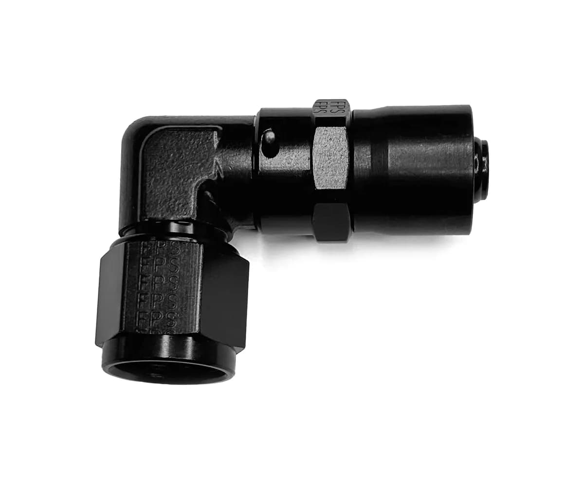 #12 x 90 Sportcrimp Fitting Low Profile Black