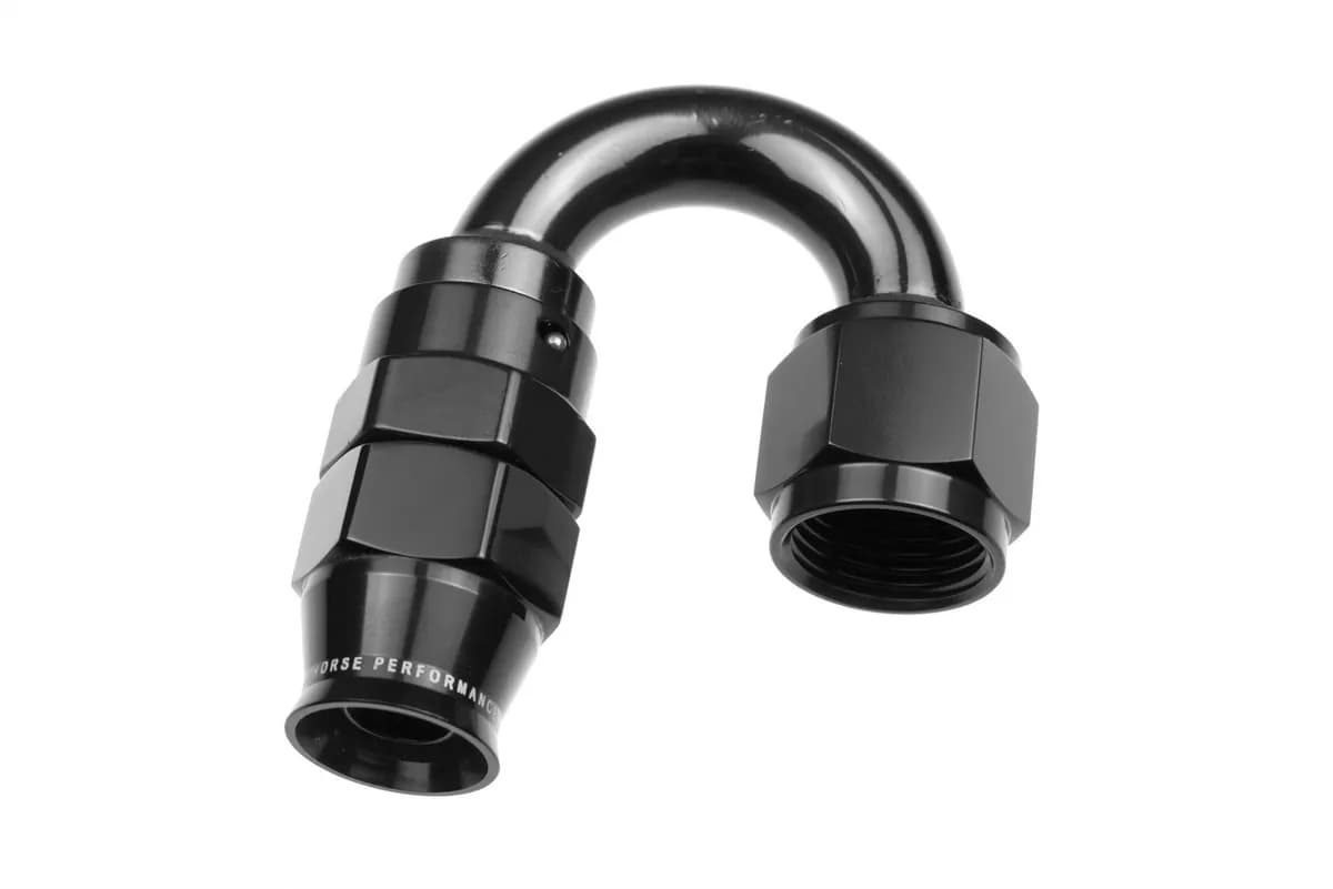 10 an 180 Degree Ptfe Reusable Hose End Black