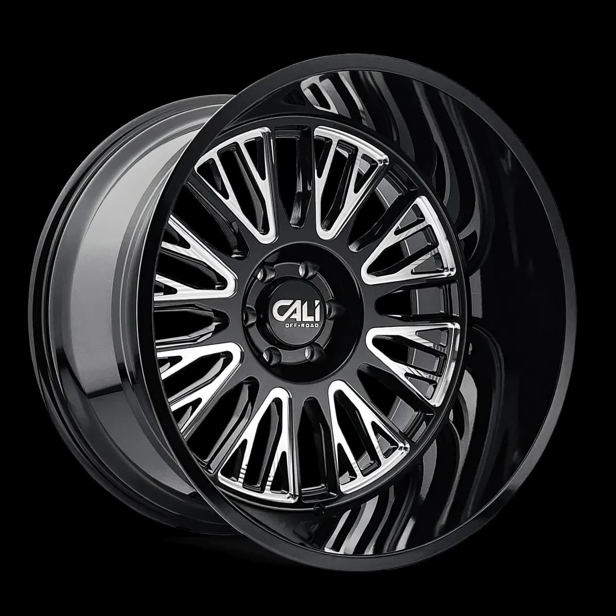 Cast Aluminum Wheels Vertex 9116 BM 26x14 Milled Gloss Black 6 On 139.7 Bolt Pattern -76 Offset Cali Offroad Wheels