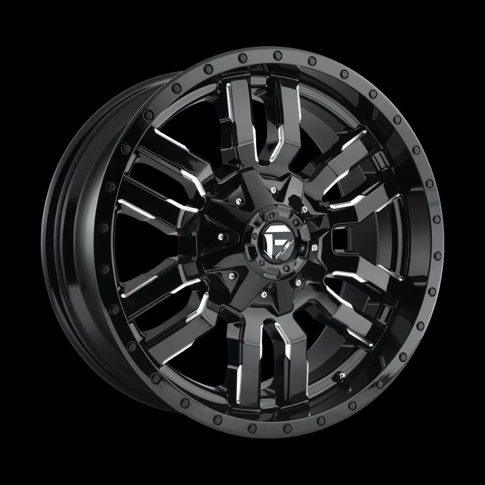 Sledge 18x9 8x165.10 Gloss Black Milled 20 mm