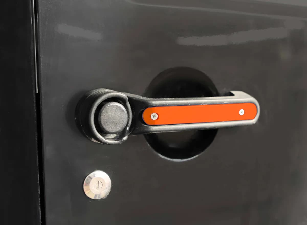 Doors 2007-2018 Handle Accents 2 Doors Plus Tailgate Fluorescent Orange