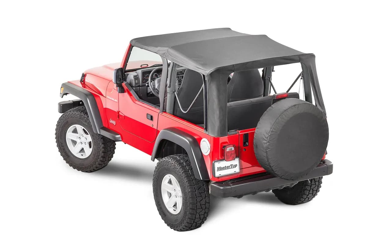 Jeep TJ Replacement Top With Doorskins Tinted Glass For 97-06 Jeep Wrangler TJ Black Diamond MasterTop
