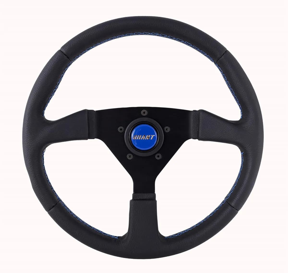 Performance Series Steering Wheel; 13.75 in. Wrapped; w/Blue Stitching; Center Cap;