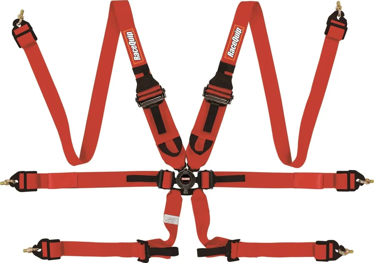 Rated 6 pt Camlock Hans Auto Racing Harness Set Pulldown 2in Lap Seat Belt Set