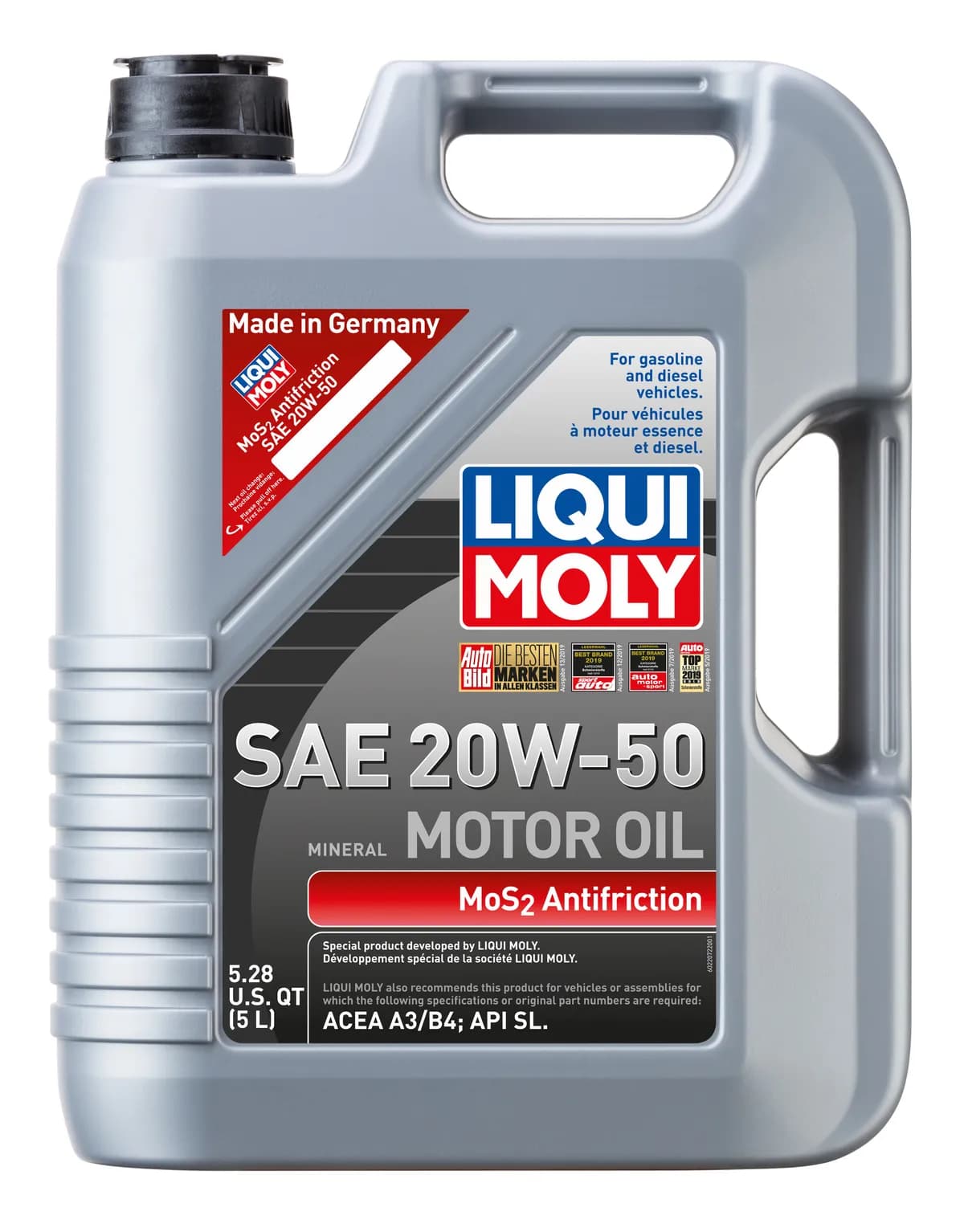 Liqui Moly 22072 Mos2 Antifriction Motoroil SAE 20w-50