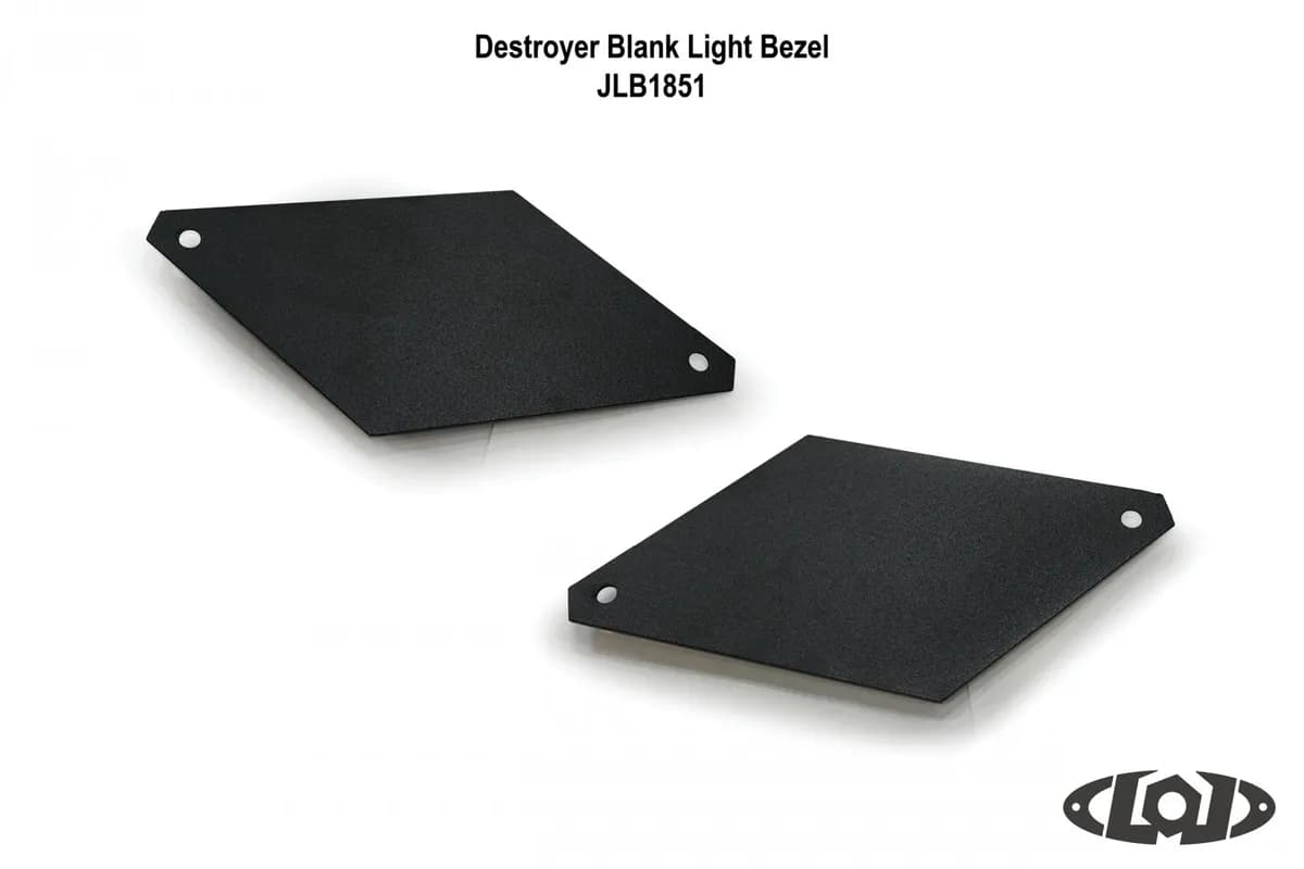 LOD Destroyer Rear Light Bezel Options, No lights Black Powder Coated - JL