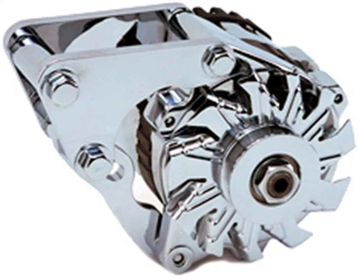 Snug Mount Alternator Kit; Incl. 100 Amp Alternator; Pulley; Bracket; 1 Wire Hookup; Chrome; Supersedes To PN[8-27926];