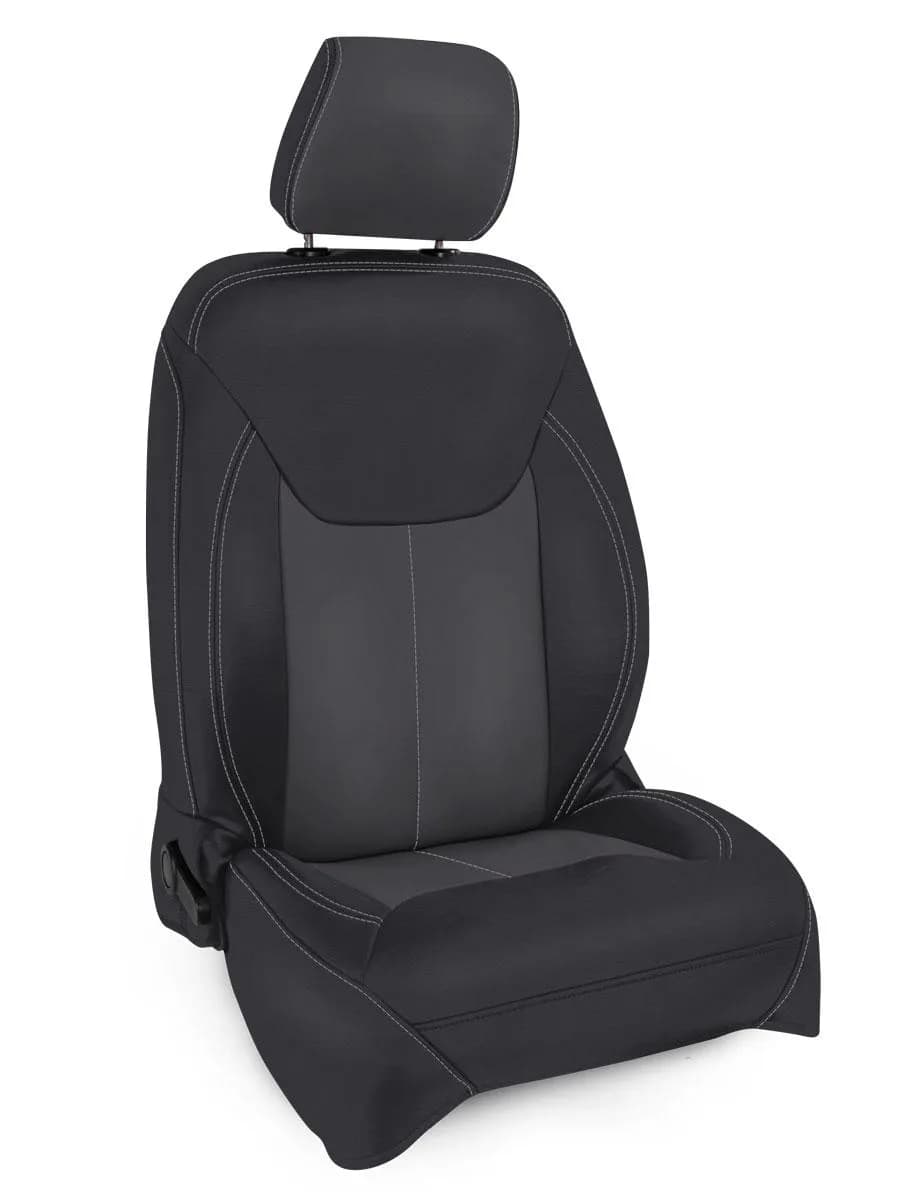 Front Seat Covers for 13-18 Jeep Wrangler JK 2 Door or 4 Door Pair Black and Gray PRP Seats